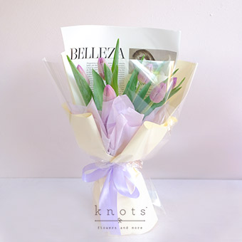 My Safe Haven (6 Purple Tulips Bouquet)