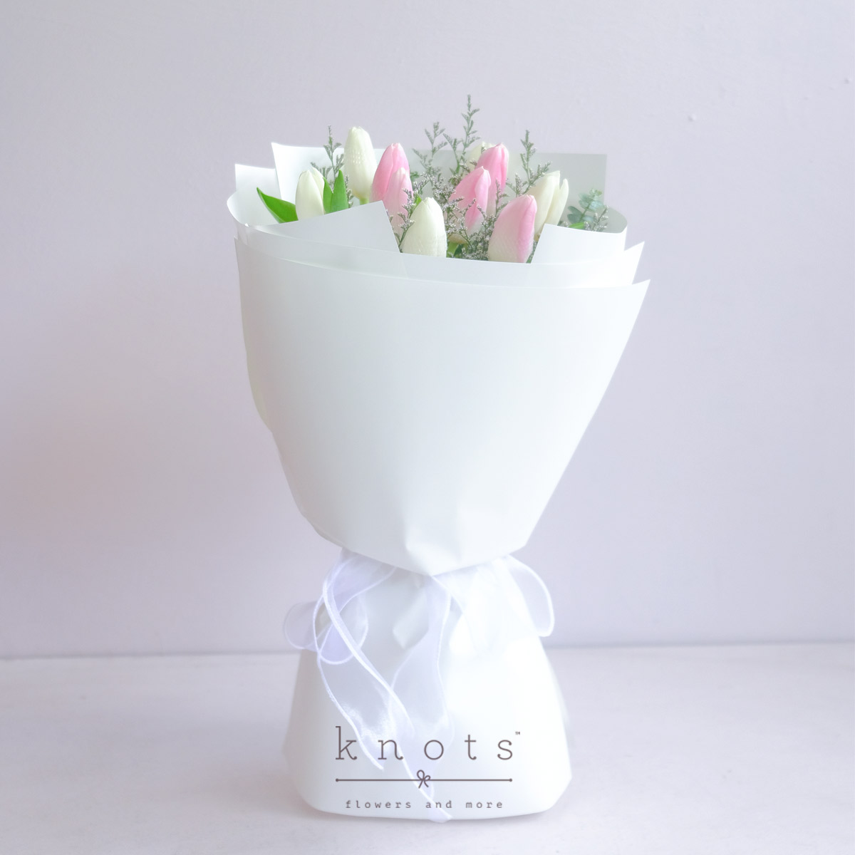 Keep Blooming (Pink & White Tulips Bouquet)