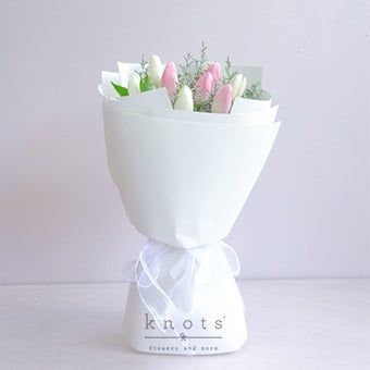 Pink and White Tulips Bouquet