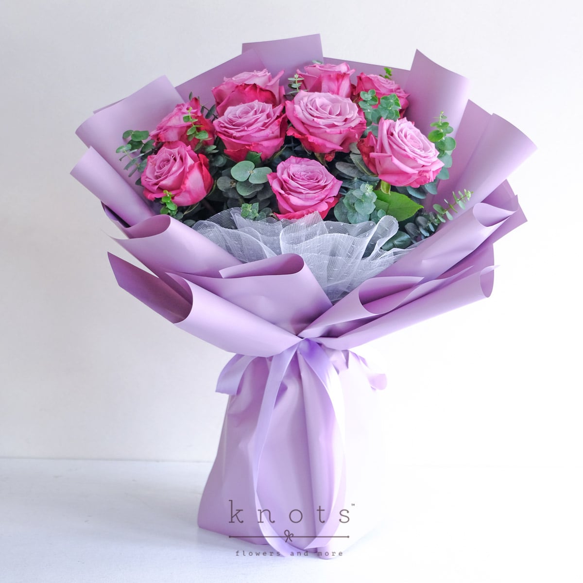 Treasured Romance (9 Purple Ecuadorian Roses Bouquet)