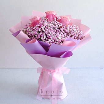 Munificent Tender (Pink Ecuadorian Roses Bouquet)