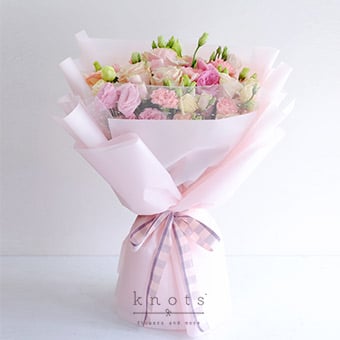 Whisper Of The Heart (Pink Ecuadorian Roses Bouquet)