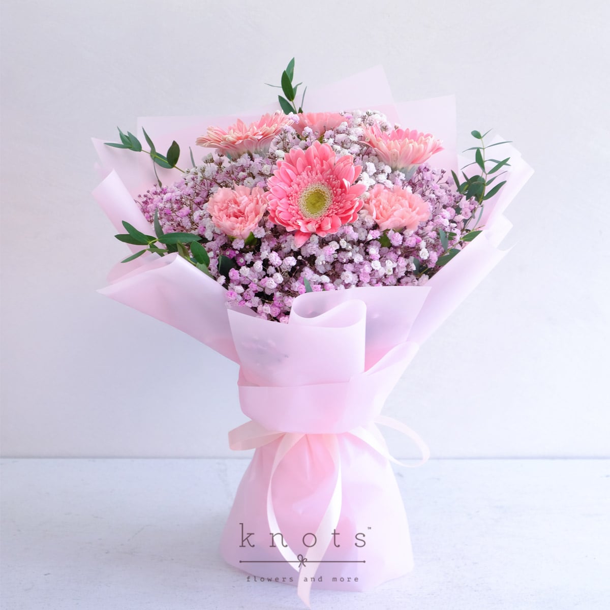 Pink Daisy (Pink Gerbera & Carnations Bouquet)