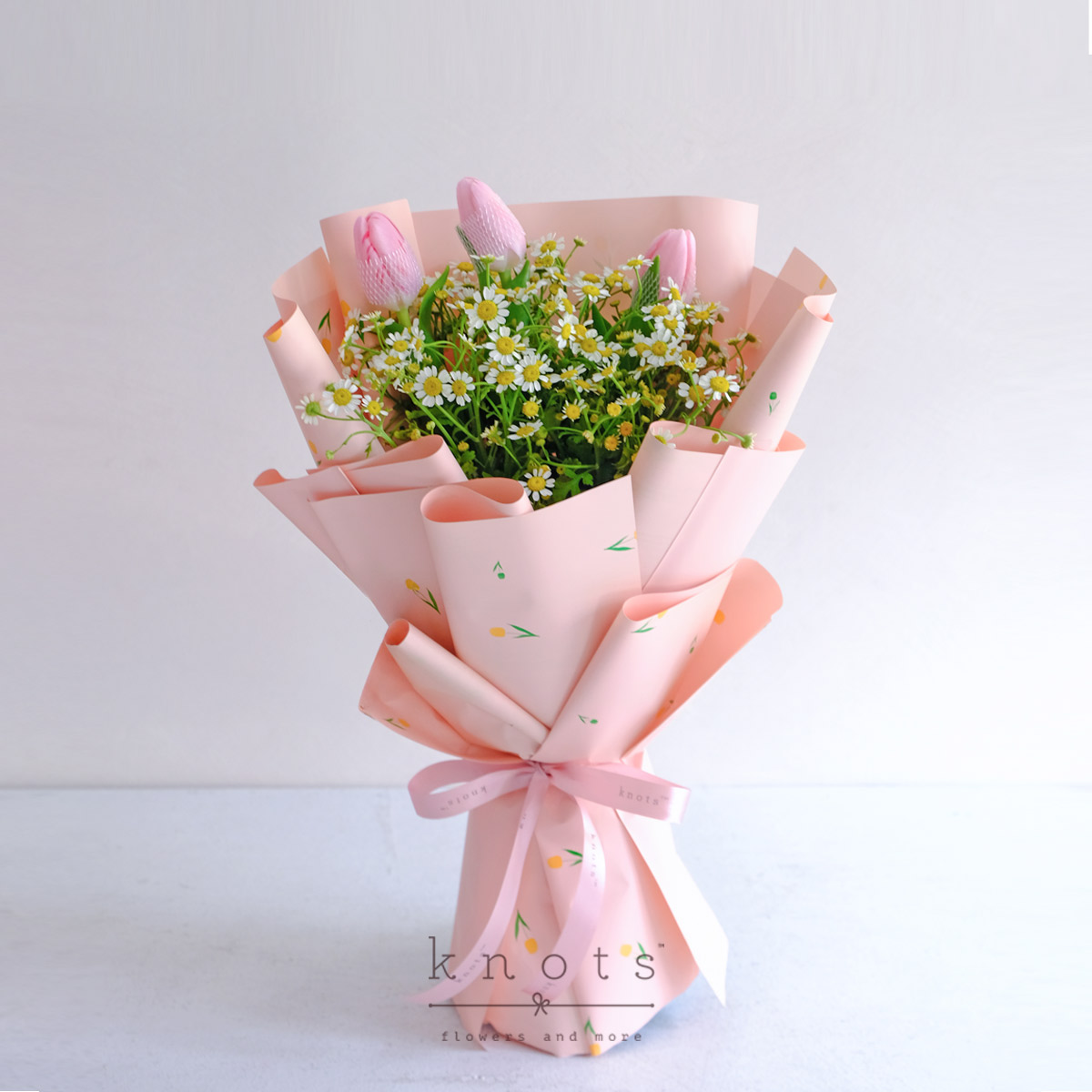 Matilda (3 Pink Tulips Bouquet)