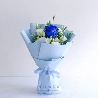 Sapphire Charm (Blue Ecuadorian Rose Bouquet)