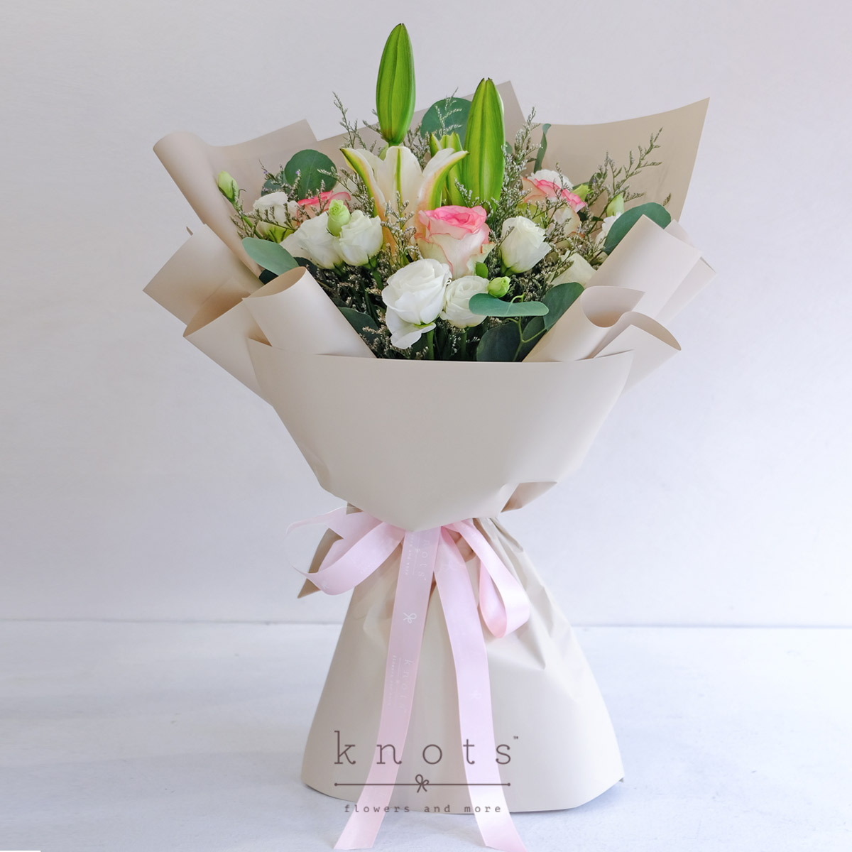 Lovers Paradise (Pink Roses & Lilies Bouquet)
