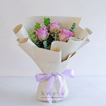 Calming Blossoms (Purple Roses Bouquet)