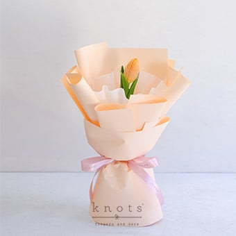 Yasmine (Salmon Orange Tulip Bouquet)
