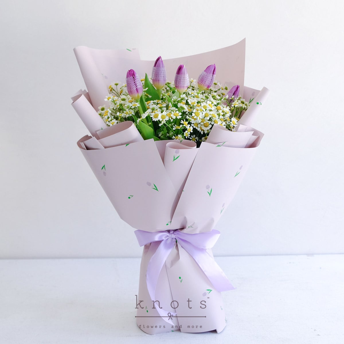 Ivy (Purple Tulips Bouquet)