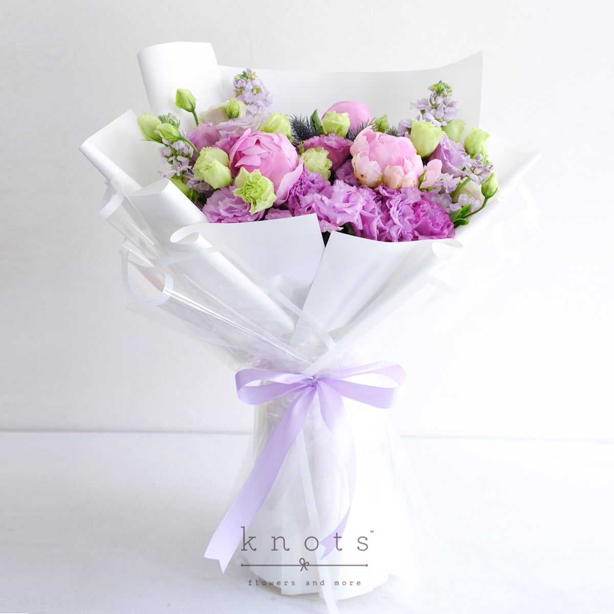 Peony Lane (3 Pink Peonies Bouquet)