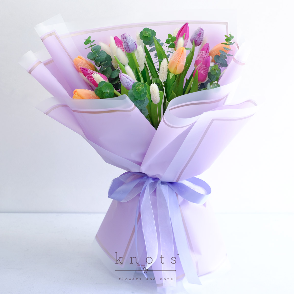 Every Hue (Mixed Colorful Tulips with Dried Flowers)