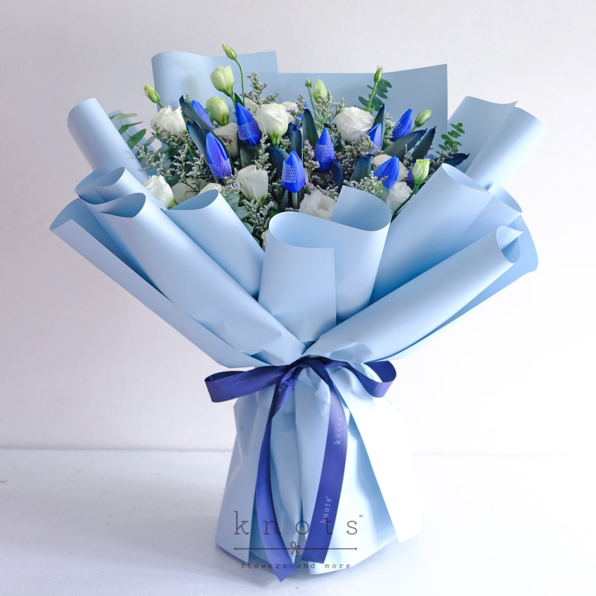 Ice Breaker (Dark Blue Tinted Tulips Bouquet)