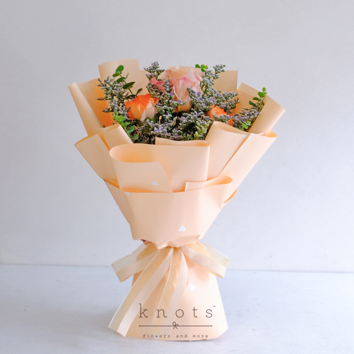 Sweet and Sound (Peach Ecuadorian Rose Bouquet)