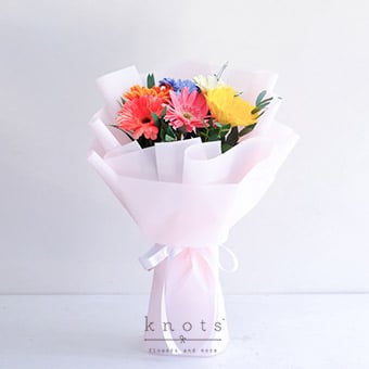 Vibrant Dreams (Mixed Colored Gerbera Bouquet)