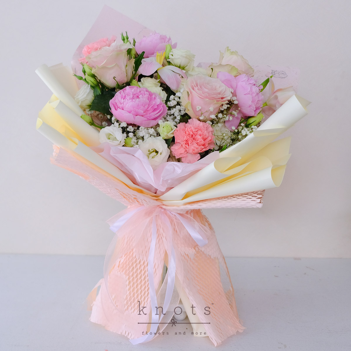 Magic Moments (Peonies, Ecuadorian Roses, Tulips and Carnations Bouquet)