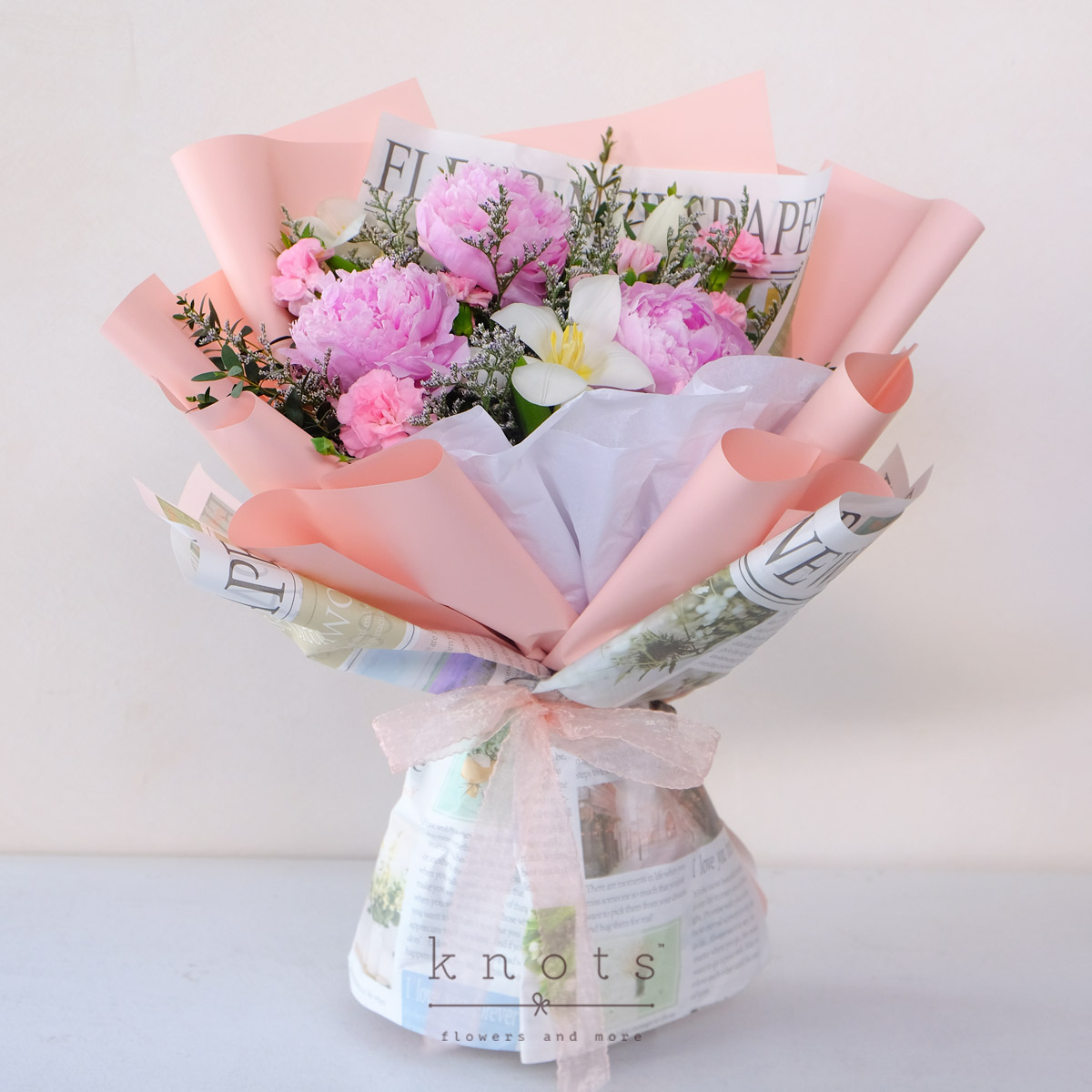 Everlasting Grace (Peonies and Tulip Bouquet)