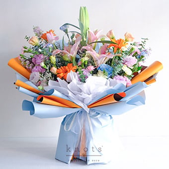 Flare of Love (Ecuadorian Rose, Lily and Gerbera Bouquet)
