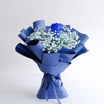 Blue Serenade (Blue Ecuadorian Rose Bouquet)