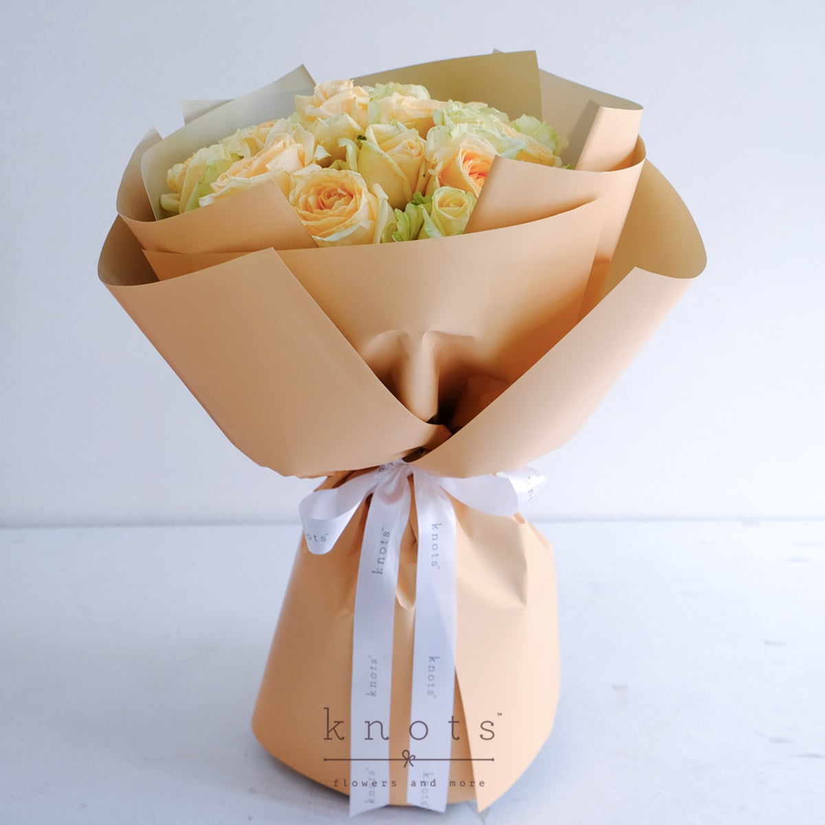 Peachy Promise (20 Stalks Peach Roses Bouquet)
