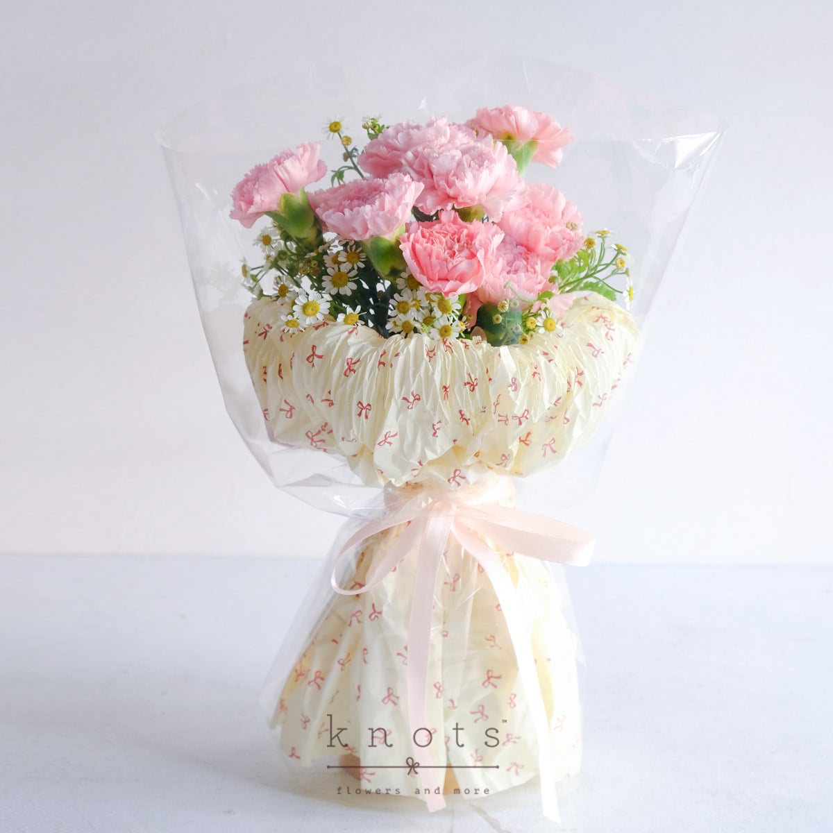 Pretty Demure (Pink Carnations Bouquet)