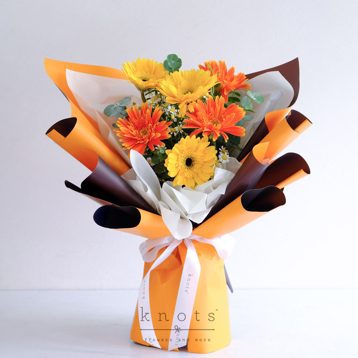 Autumn Glow (Orange and Yellow Gerbera Bouquet)