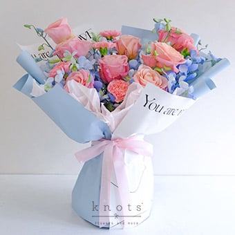 Afterglow (Pink Ecuadorian Roses Bouquet)