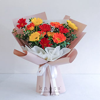 Sunkissed Smiles (Mixed Colored Gerbera Bouquet)