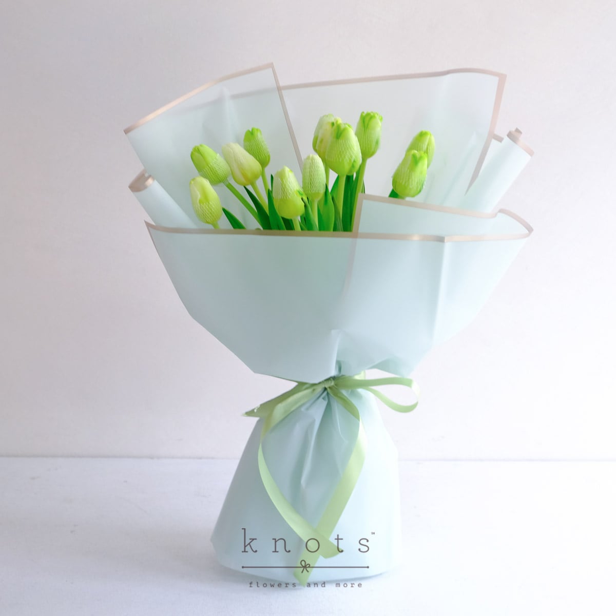 Peridot (Tinted Lime Tulips Bouquet)