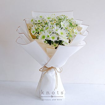 Stillness in White (Chrysanthemum Bouquet)