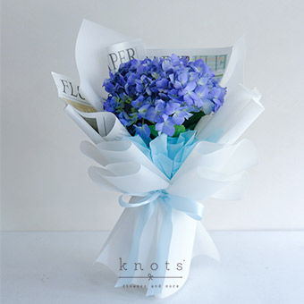 Silvermist (Blue Hydrangea Bouquet)