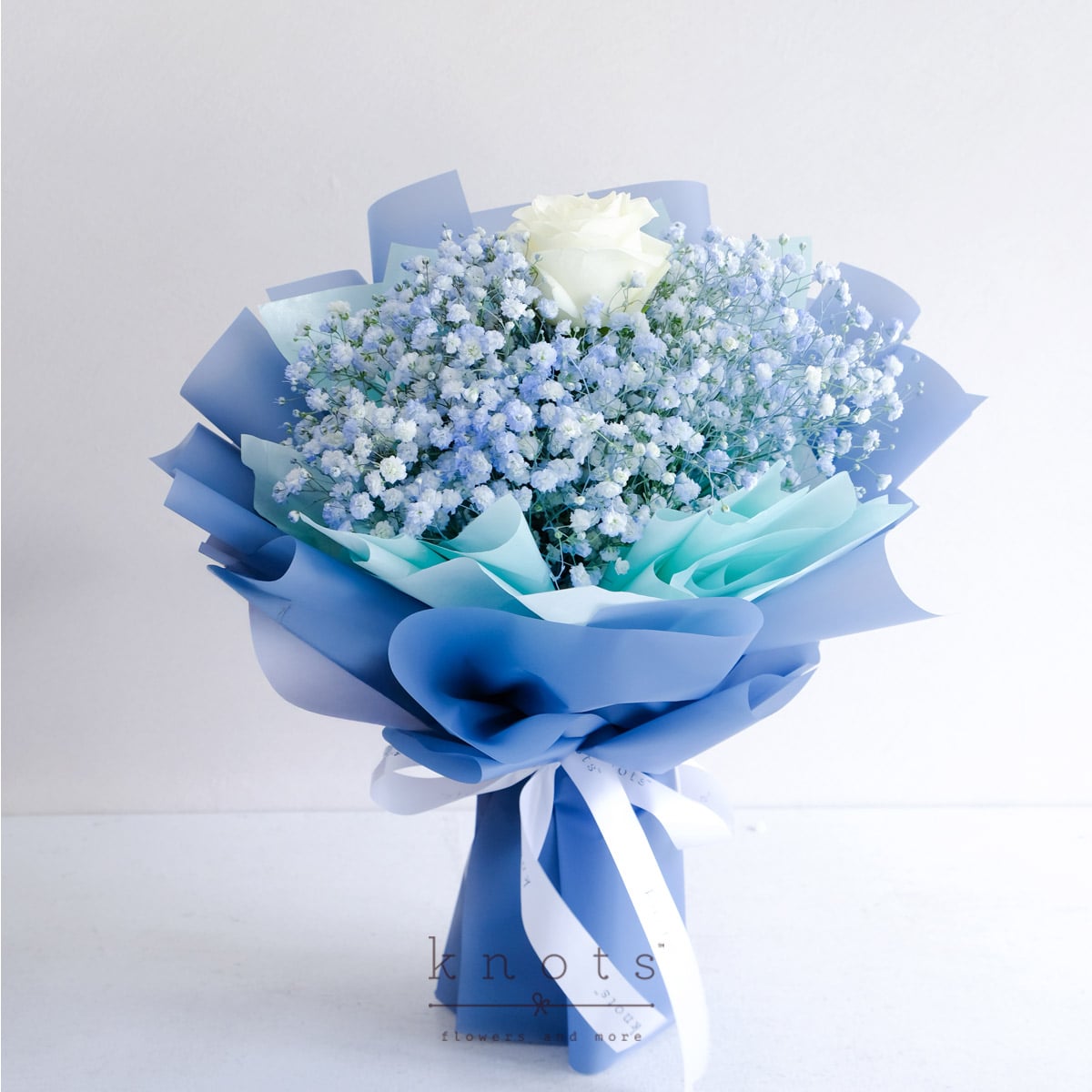 Soft Embrace (White Rose Bouquet)