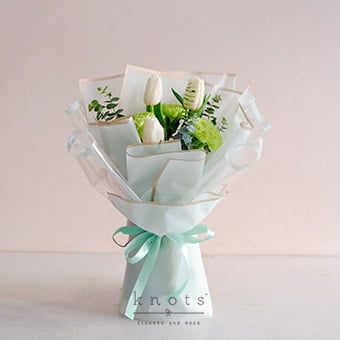 Serenity (White Tulips Bouquet)