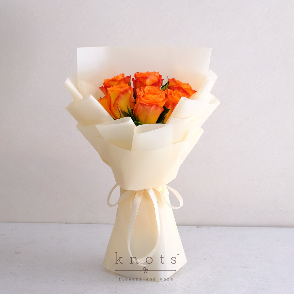 Love at Dusk (Orange Roses Bouquet)