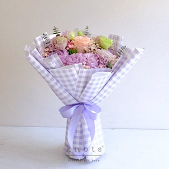 Purple Lemonade (Peach Ecuadorian Rose Bouquet)