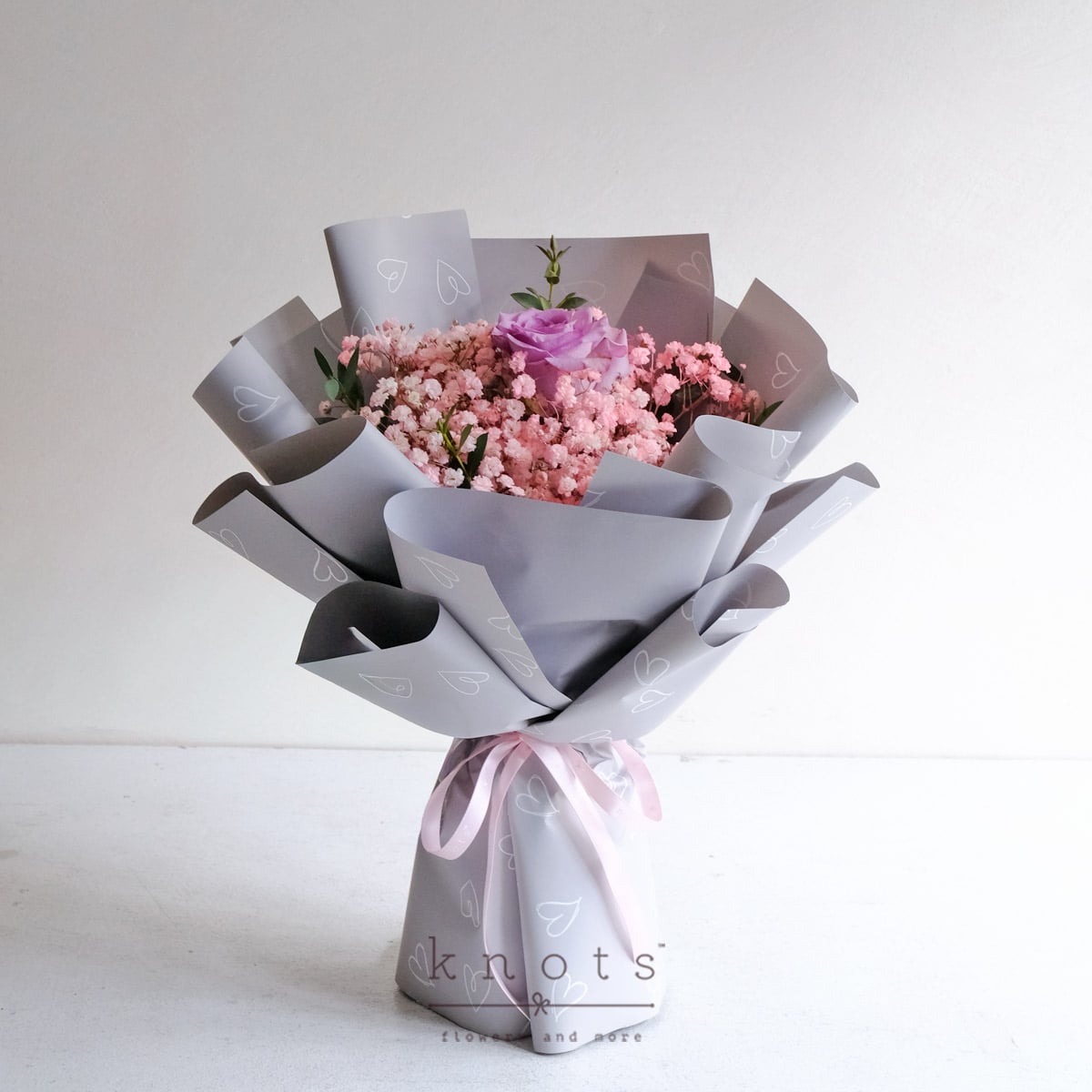 Soft Romance (Purple Rose Bouquet)