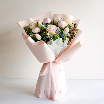 Heavenly Bloom (Pink Peonies and Ecuadorian Roses Bouquet)