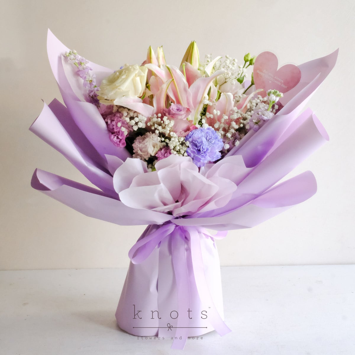 Lilac Daydream (Lily and Roses Bouquet)