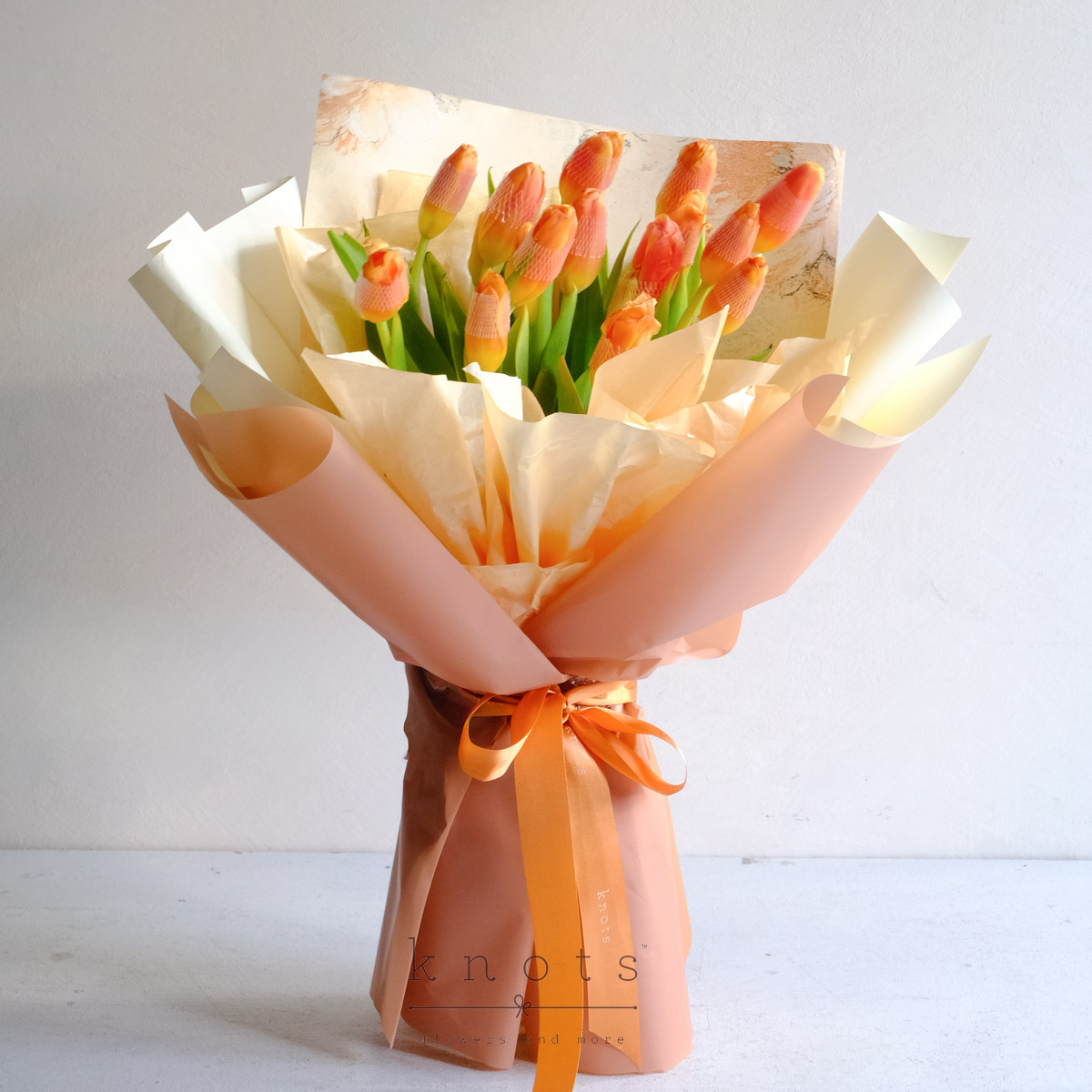 Apricot Dawn (Orange Tulips Bouquet)