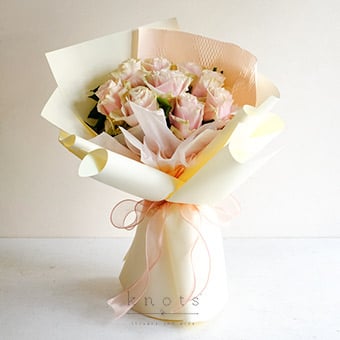Whisper of Blush (9 Pink Ecuadorian Roses Bouquet)
