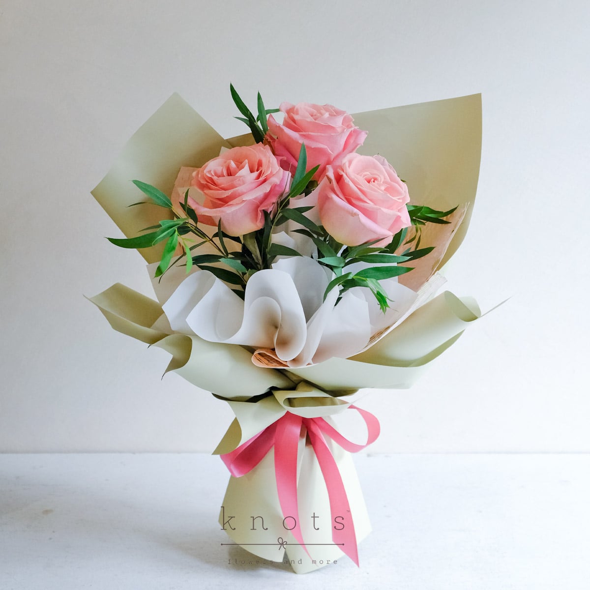 Petal Poetry (3 Pink Ecuadorian Roses)