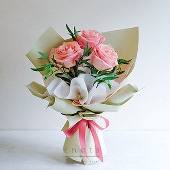 Petal Poetry (3 Pink Ecuadorian Roses)