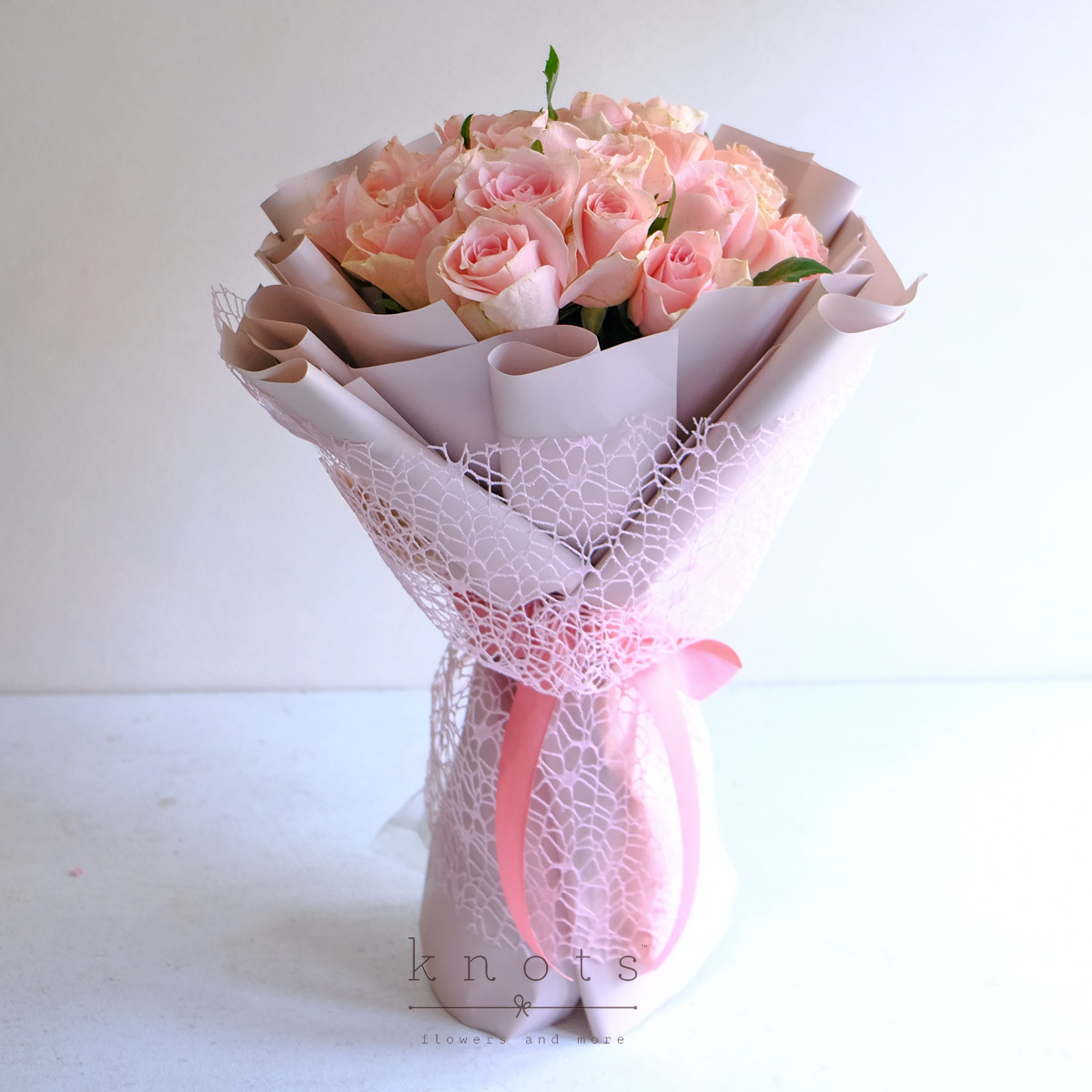 Softly Rosy (20 Pink Roses Bouquet)