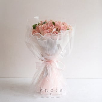 Pretty in Veil (20 Pink Roses)