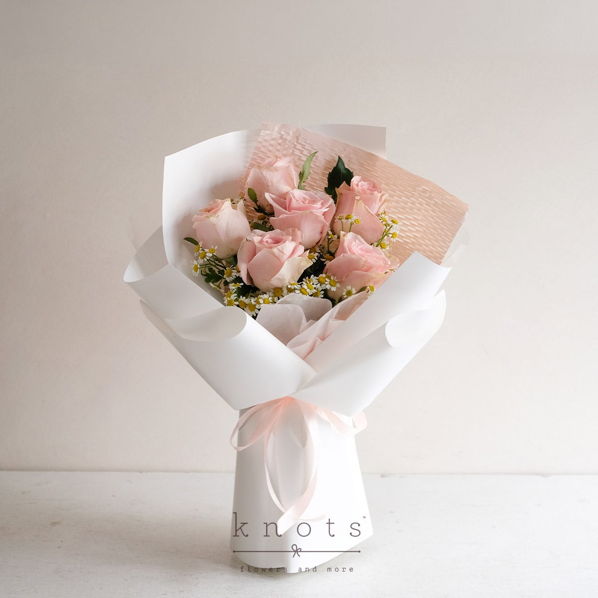 Rosy Embrace (6 Pink Roses Bouquet)