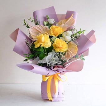 Lemon Whimsy (Yellow Roses Bouquet)