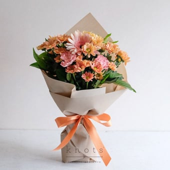 Warm Petal (Mixed Chrysanthemum Bouquet)
