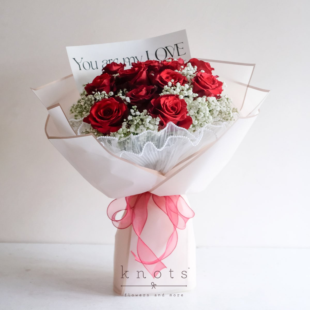 Written in Love (12 Red Ecuadorian Roses Bouquet)