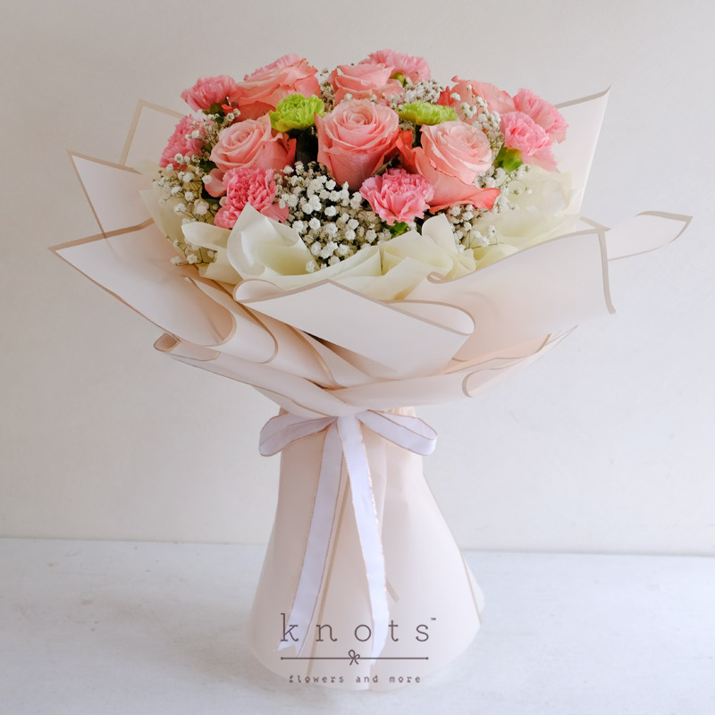 Rosy Radiance (Pink Ecuadorian Roses Bouquet)