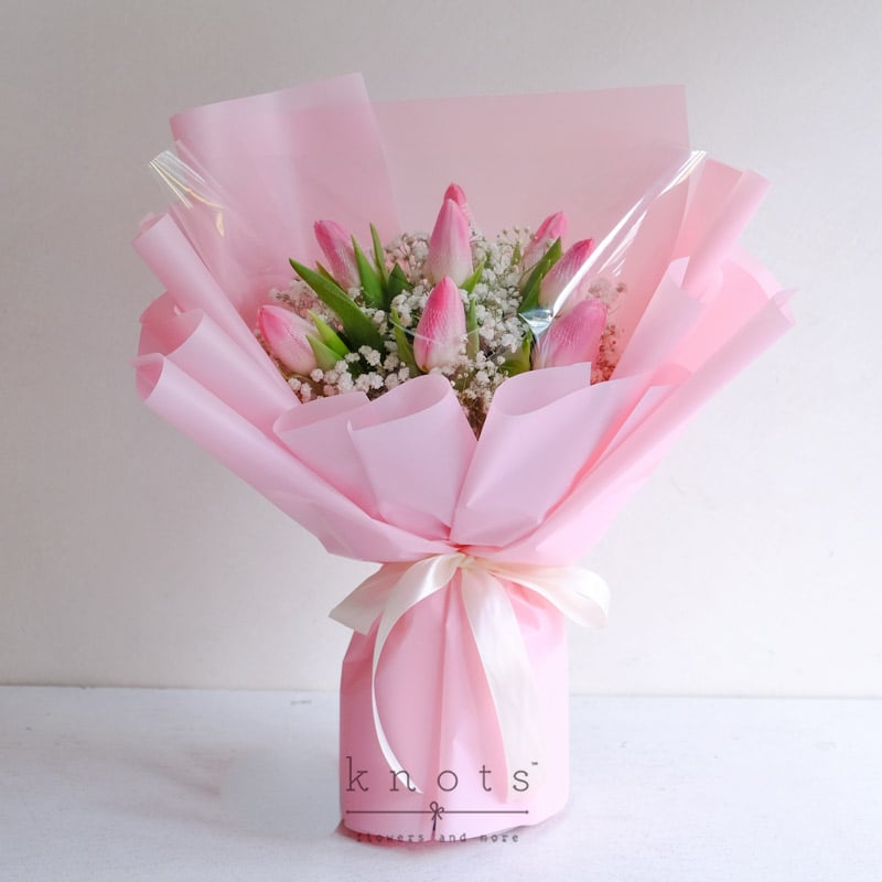 Sweetheart Blush (Pink Tulips Bouquet)