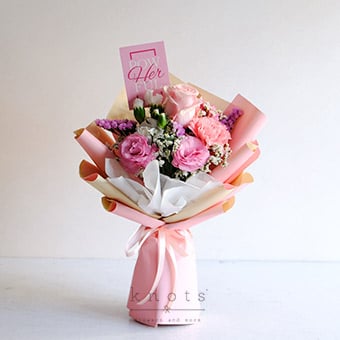 The PowHER Bloom (Pink Ecuadorian Rose Bouquet)